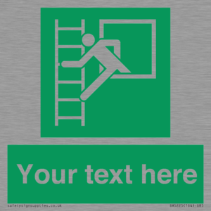 Custom Emergency Escape Ladder Sign